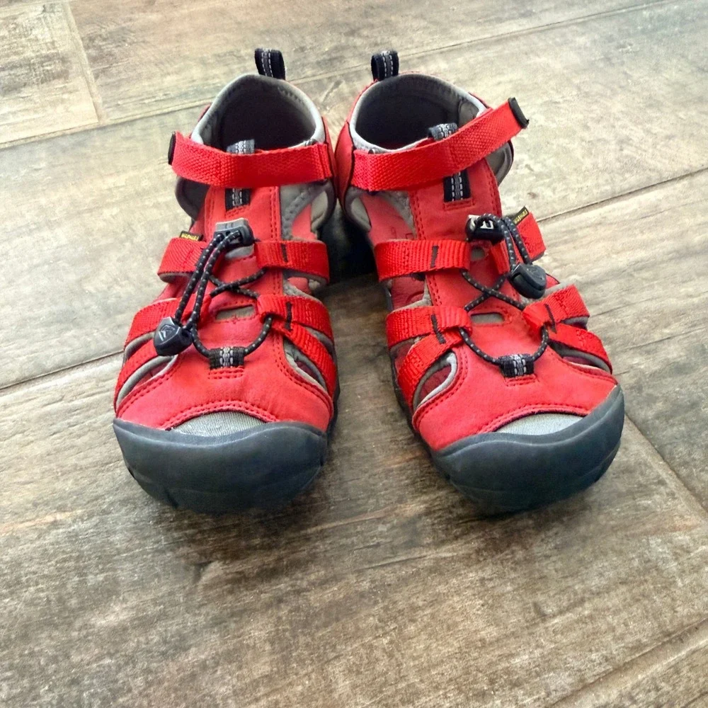 Keen Kids Seacamp II CNX Hybrid Water Sandals, Ribbon Red/Alloy, 4